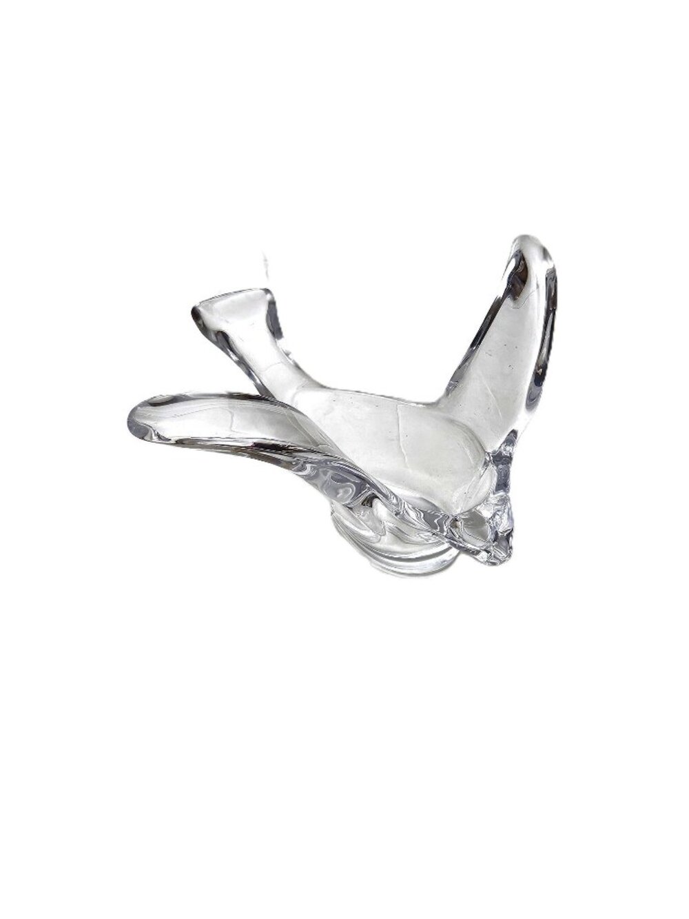 Princess House Vintage Crystal Bird Trinket Bowl / Candy Dish